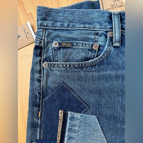 NEW Ralph Lauren Polo Avery Boyfriend Crop Patchwork Jeans Women’s size 29 - Picture 8 of 11